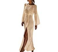 LikeJump Knit Crochet Kimono Vestido Cárdigan para Mujer Traje de Baño de Playa