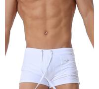 LikeJump - Traje de baño para hombre, bañador para surf, parte inferior de bikini, A blanco., XXL