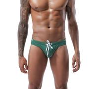 LikeJump Traje de baño para hombre, pantalones cortos de surf, traje de baño, parte inferior de bikini, L Verde Oscuro, XL