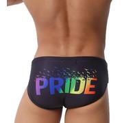 LikeJump Traje de baño para hombre, pantalones cortos de surf, traje de baño, parte inferior de bikini, I Negro, XL