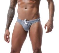 LikeJump Traje de baño para hombre, pantalones cortos de surf, traje de baño, parte inferior de bikini, L gris, M