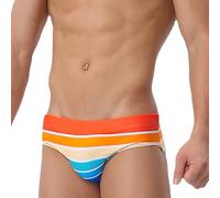 LikeJump Traje de baño para hombre, pantalones cortos de surf, traje de baño, parte inferior de bikini, G Naranja, L