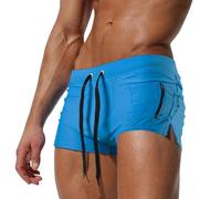 LikeJump Traje de baño para hombre, traje de baño para surf, parte inferior de bikini, A1 azul cielo, L