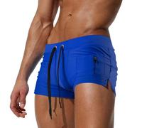 LikeJump Traje de baño para hombre, traje de baño para surf, parte inferior de bikini, A1 Azul, L