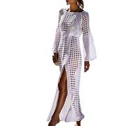 LikeJump Vestido de Playa Crochet Kaftan Kimonos Pareos Verano para Mujer