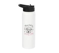 Likely To Bring Home A Senior Dog Cute Rescue Dog Stainless Steel Insulated Water Bottle