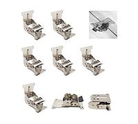 LIKERAINY 0-90-180 Grados Bisagras Plegables de Consola Plegable Tapa Tabla Soporte Invisible para Panel de Extensión de Mesa Muebles Armario Estantes Hierro Galvanizado Plata Paquete de 8