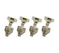 LIKERAINY 105 Grado Superposición Total Bisagra 35mm con Amortiguador Clip-on Tecnología Totalmente Solapado Bisagras para Puertas de Mueble Armarios de Cocina 4 Pcs