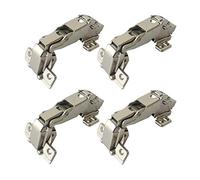 LIKERAINY 170 Grado Arremetida Bisagra 35mm con Amortiguador Clip on Tecnología Totalmente Solapado Bisagras para Puertas de Mueble Armarios de Cocina 4Pcs