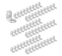 LIKERAINY 90 Grado Soporte de ángulo Escuadras Acero Inox Forma de L Soporte de Esquina 20x20x16mm Para Conectores de Silla de Estantería de Muebles Corner Brace 60 Pieces