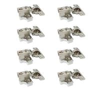 LIKERAINY 95 Grado Arremetida 35mm Mini Bisagra del Marco con Amortiguación para Puerta Bisagras Corta para Puertas de Empotrado Mueble Armario Juego de 8