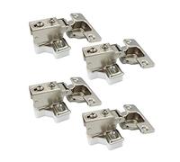 LIKERAINY 95 Grado Arremetida 35mm Mini Bisagra del Marco con Amortiguación para Puerta Bisagras Corta para Puertas de Empotrado Mueble Armario Juego de 4