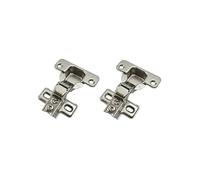 LIKERAINY 95 Grado Semi-Solapado 35mm Mini Bisagra del Marco para Puerta Bisagras Corta para Puertas de Empotrado Mueble Armario Juego de 2