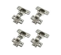 LIKERAINY 95 Grado Semi-Solapado 35mm Mini Bisagra del Marco para Puerta Bisagras Corta para Puertas de Empotrado Mueble Armario Juego de 4