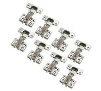 LIKERAINY 95 Grado Totalmente Solapado 35mm Mini Bisagra del Marco para Puerta Bisagras Corta para Puertas de Empotrado Mueble Armario Juego de 8