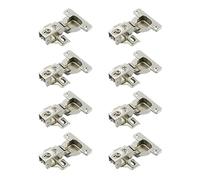 LIKERAINY 95 Grado Totalmente Solapado 40mm Mini Bisagra del Marco con Amortiguación para Puerta Gruesa y Pesada Bisagras Corta para Puertas de Empotrado Mueble Armario Juego de 8