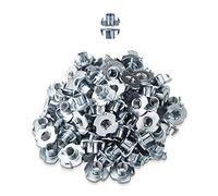 LIKERAINY Tuercas M4 x 8mm con 4 Dientes Metal T-Nuts Tuercas de Fijación para Muebles de Madera Insertos Ciegos Tuerca 200Pcs