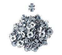 LIKERAINY Tuercas M6 x 10mm con 4 Dientes Metal T-Nuts Tuercas de Fijación para Muebles de Madera Insertos Ciegos Tuerca 200Pcs