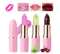 Likesing 3 Piezas Pintalabios Magico Aloe Vera Labial Cambia Color PH Purpurina Pintalabios Labiales Barra Labios Permanente Bálsamo Labial Hidratante Lip Tint Gloss Lapiz Kit Maquillaje Regalo Mujere