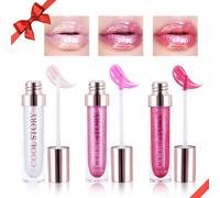 Likesing 3 Piezas Pintalabios Permanente Glitter Pintalabios Rojo Labiales Mate Larga Duracion Labial Lip Tint Gloss Stain Brillo Tinta Barra Labios Tinte Lipstick Blanco Maquillaje Set Mujer Regalo