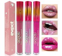 Likesing 3 Piezas Pintalabios Permanente Purpurina Rojo Labiales Mate Larga Duracion Labial Lip Tint Gloss Stain Brillo Tinta Barra de Labios Tinte Labios Lipstick Set Kit (3 Piezas (1, 9, 11))