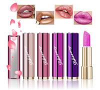 Likesing 4 Piezas Purpurina Pintalabios Permanente Rojo Labiales Larga Duracion Labial Lip Tint Gloss Stain Brillo Tinta Barra de Labios Tinte Labios Lipstick Maquillaje Mujer Regalo Navidad