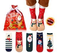 Likesing 5 Pares Calcetines Niño Niña Bebe Algodon Calcetines Invierno Termicos Calcetines Navidad Estampados Colore Calcetines Divertidos Dibujos Calcetines Casa Graciosos Niña Niño Calcetines Regalo