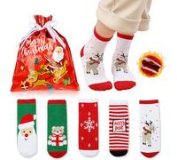 Likesing 5 Pares Calcetines Niño Niña Bebe Algodon Calcetines Invierno Termicos Calcetines Navidad Estampados Colore Calcetines Divertidos Dibujos Calcetines Casa Graciosos Niña Niño Calcetines Regalo
