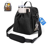 Likesing 8L Bolsa Termica Porta Alimentos Pequeña Bolsa Comida Trabajo Isotermica Nevera Portatil Tela Cooler Lunch Bag con Correa el Hombro para Hombres Mujer Playa Exterio Negro Oficina Viaje Picnic