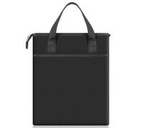 Likesing Funda Libro con Cremallera y Bolsillo Frontal Fundas para Libros Lectura Tela Negro Funda Bolsa Protector Libro Portátil Impermeable para Estudiante Profesor Amigo Regalos 31 x 26 cm