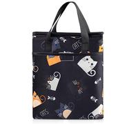 Likesing Fundas para Libros Lectura Tela Portátil Funda Libro con Cremallera y Bolsillo Frontal Funda Bolsa Protector Libro Impermeable para Amigo Profesor Estudiante Regalos 31 x 26 cm