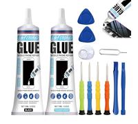 LIKFCBOND Pegamento Teléfono, Pegamento Smartphone, Adhesivo para Reparación Pantallas Teléfonos Móviles, Para Reparar la Pantalla de un Teléfono Móvil o un Ordenador Portátil, 2 Piezas, 15ML