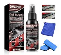LIKFCBOND Restaurador Plásticos Auto, 120ML Agente Plásticos para Auto, Spray para Cuidado de Componentes Plásticos Interiores y Exteriores, Devuelve un Brillo Intenso y lustroso