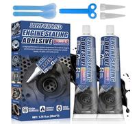 LIKFCBOND Sellador Juntas Motor, Silicona Alta Temperatura, Pasta Motor Negro, Sellador para Culata, Sellador Líquido para Bloque de Motor, Caja de Cambios y Cárter de Aceite, 2 Pack, 100 ML
