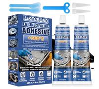 LIKFCBOND Sellador Motor Negro, 2 Piezas 50ML Pasta Motor, Sellador Juntas Culata, Adhesivo Soporta Hasta 300 ℃, Curado Rápido para Cilindros, Cárteres de Aceite y Cambios