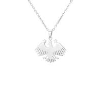 LIKGREAT Collar Águila Siria de Acero Inoxidable Colgante con Bandera y Escudo Nacional de Siria Joyería Patriótica para Hombre y Mujer (plate)