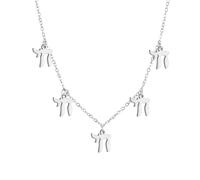 LIKGREAT Collar Hebreo Chai Collar Símbolo de la Vida Joyería Amuleto de Bendición Religiosa Judía Israel Janucá (estilo3 plata)