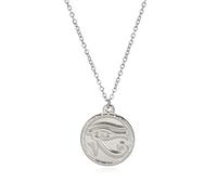 LIKGREAT Ojo de Horus Collar Antiguo Egipcio Colgante Collares Egipto Ojos Encanto Buena Suerte Amuleto Protección Joyería de acero inoxidable para hombres mujeres (Plata)