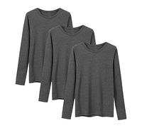 LiKing Camisetas para Mujer Manga Corta Algodón Cuello Redondo Top Casual para Verano,Pack de 1/3 6101