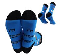 LIKUNGOU Do Not Disturb I'm Gaming Divertidos Calcetines Deportivos Casual Novedad Calcetín de Tubo Regalo para Amantes de Deportes y Juegos (FR/ES, Letras, Talla única, Regular, Regular, baseball)