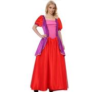 LIKUNGOU Mal Paso Hermanas Anastasia y Drizella Disfraz de Villana Mujeres Princesa Vestido de Fiesta Maxi (rojo Anastasia, XXL)