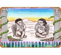 Lil Baby & Gunna Hard Drip Angels - Póster retro de metal vintage de 12 x 8 pulgadas, decoración de pared para el hogar, bar, cueva