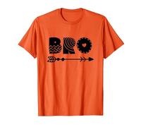 Lil Bro, Little Bro, Best Brother Ever Novelty Graphic Cool Camiseta, Hombre, Naranja, XXL