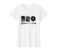 Lil Bro, Little Bro, Best Brother Ever Novelty Graphic Cool Camiseta, Mujer, Blanco, L