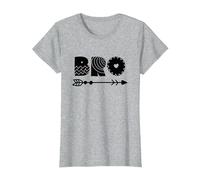 Lil Bro, Little Bro, Best Brother Ever Novelty Graphic Cool Camiseta, Mujer, Gris Jaspeado, XS