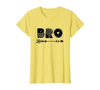 Lil Bro, Little Bro, Best Brother Ever Novelty Graphic Cool Camiseta, Mujer, Limón, XL