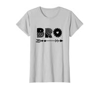 Lil Bro, Little Bro, Best Brother Ever Novelty Graphic Cool Camiseta, Mujer, Plata, L
