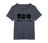 Lil Bro, Little Bro, Best Brother Ever Novelty Graphic Cool Camiseta, Mujer Tallas Grandes, Azul Jaspeado, 2XL Grande