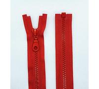LIL Cremallera YKK de plástico, dientes n.º 5, tamaño medio divisible, (820 rojo luminoso, 68 cm)