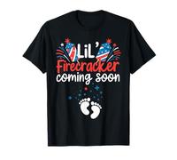 Lil' Firecracker Próximamente Baby Shower de los futuros padres de EE. UU Camiseta